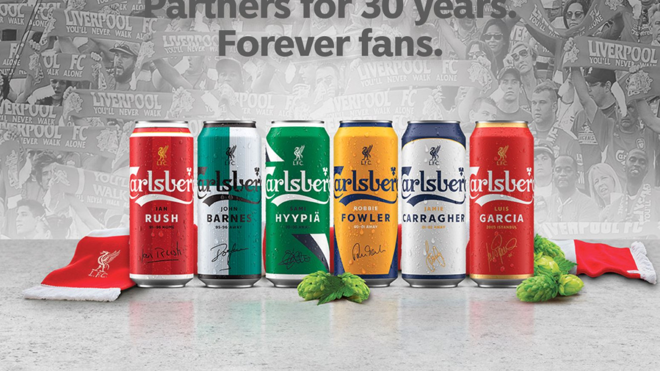 Carlsberg: Λανσάρει limited edition συσκευασίες με παίκτες - θρύλους της Liverpool
