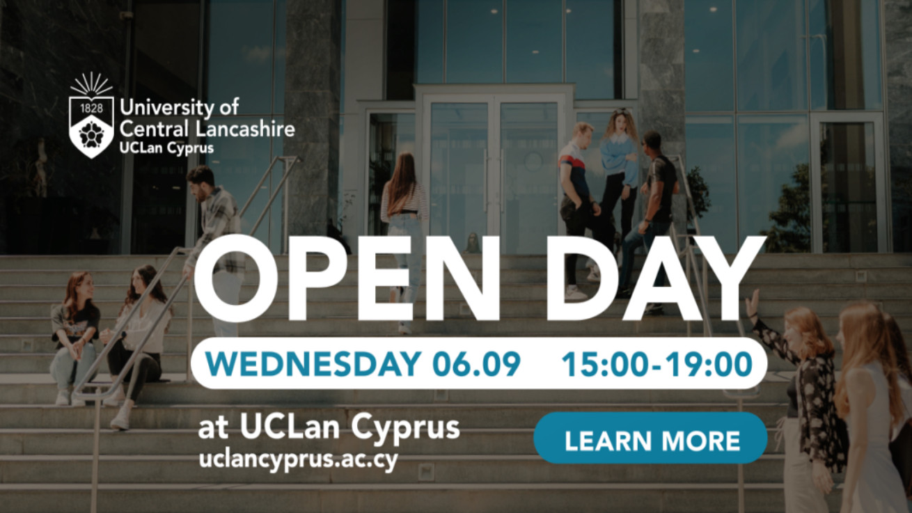 Ανακάλυψε έναν κόσμο γεμάτο ευκαιρίες στο Open Day του Πανεπιστημίου UCLan Cyprus
