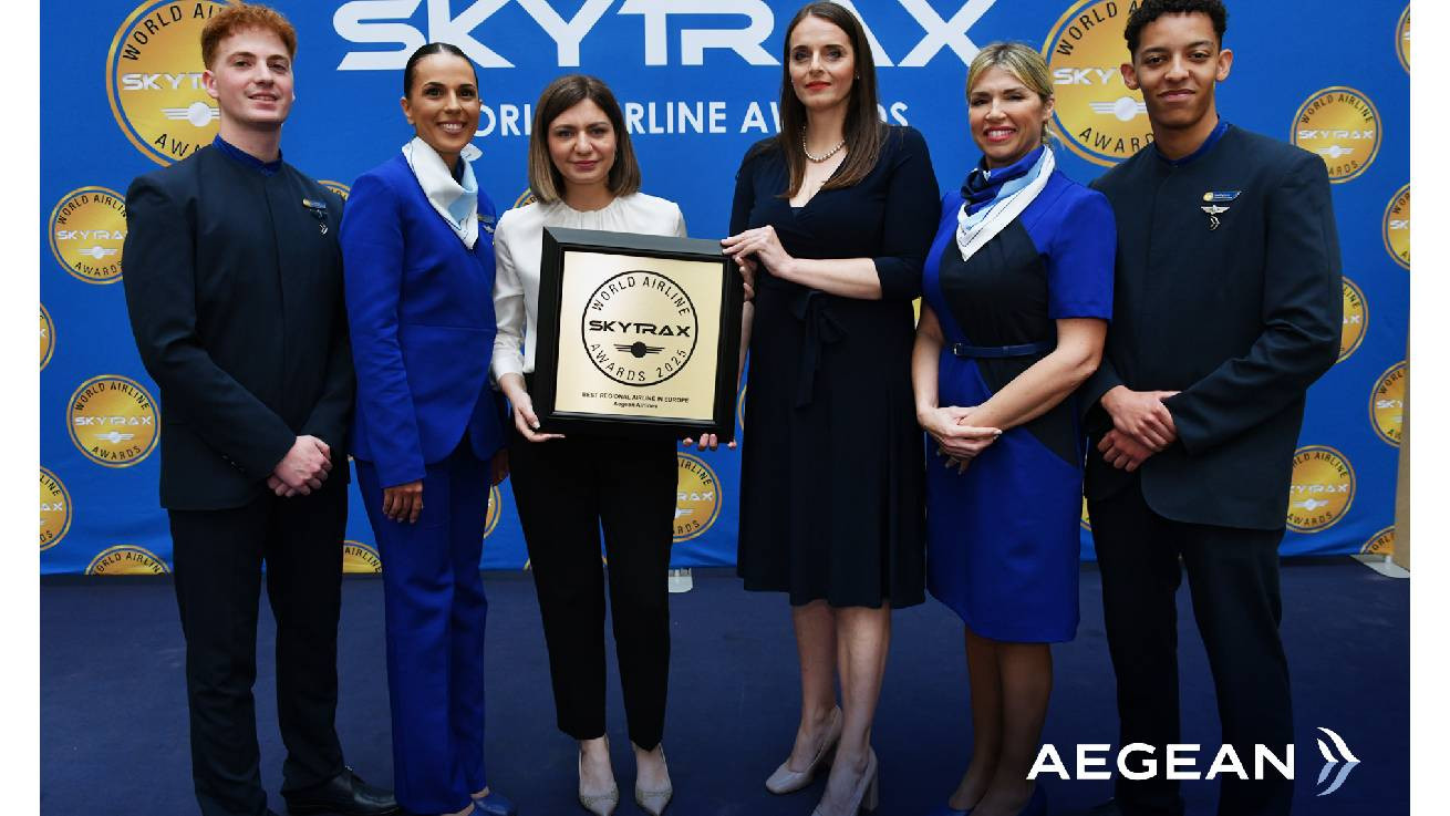 Η AEGEAN για 14η χρονιά «Καλύτερη Περιφερειακή Αεροπορική Εταιρεία στην Ευρώπη» στα Skytrax World Airline Awards 2025