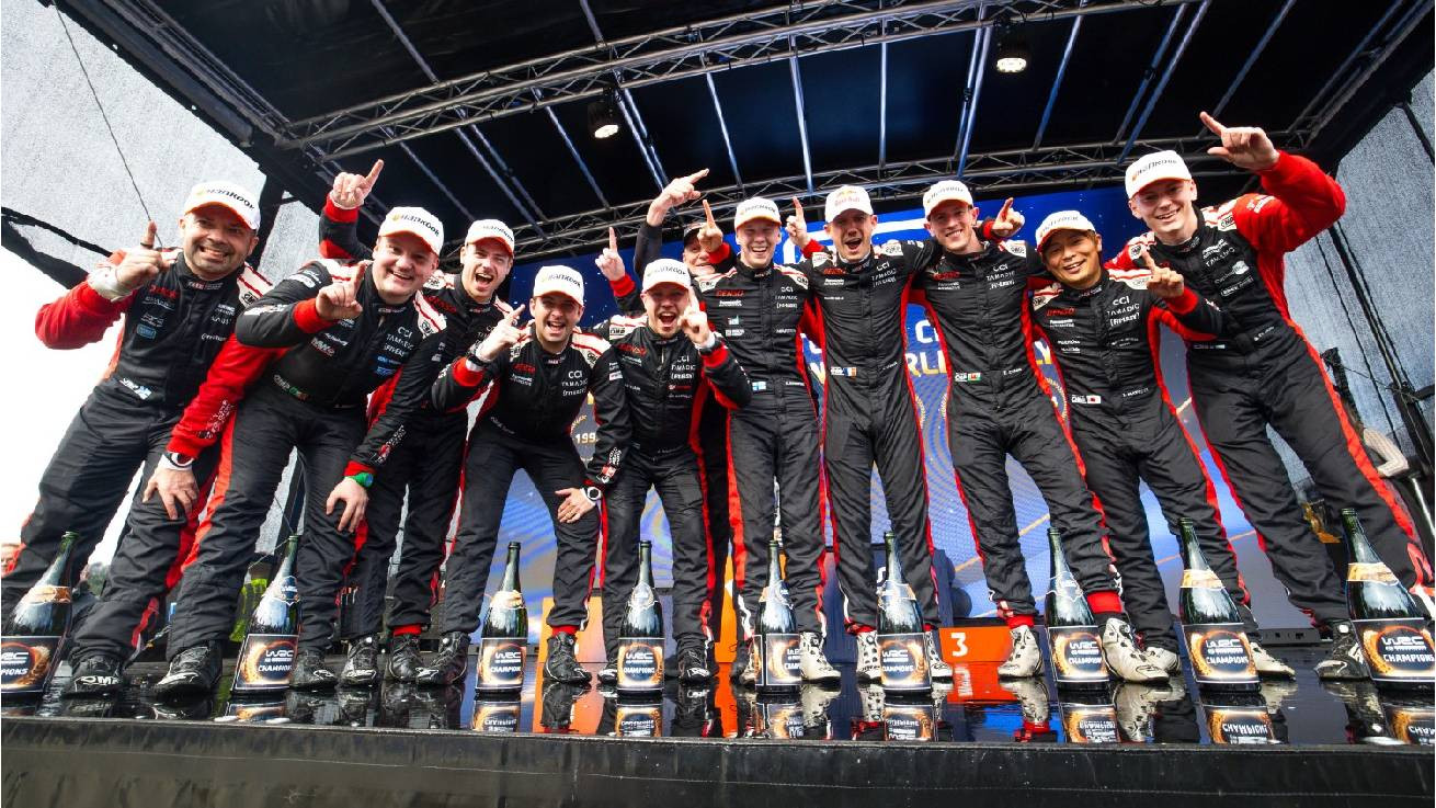 Η TOYOTA GAZOO Racing πανηγυρίζει πέμπτο συνεχόμενο τίτλο στο WRC