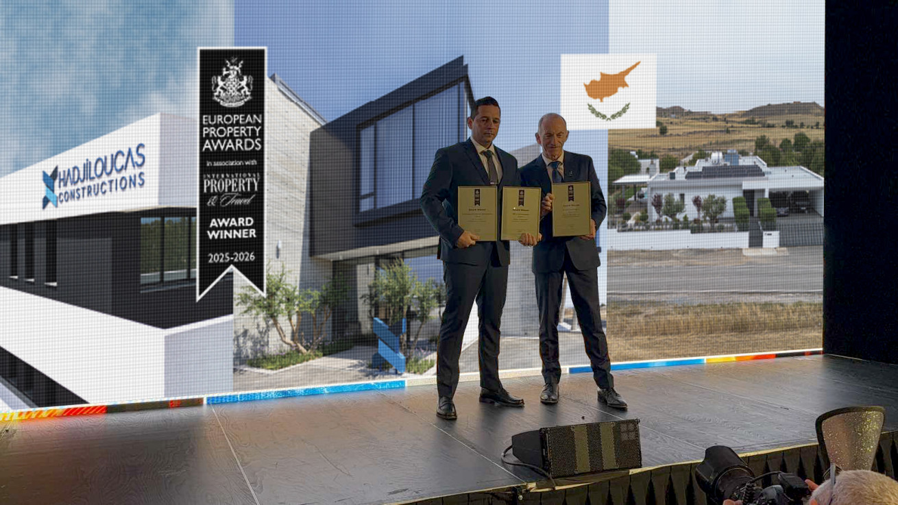 European Property Awards 2025–2026: Τριπλή Διάκριση για την Hadjiloucas Constructions