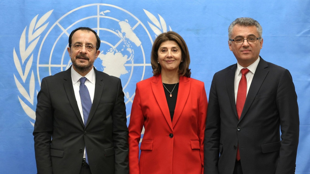 Κοινή συνάντηση Προέδρου Χριστοδουλίδη–Έρχιουρμαν στην παρουσία Ολγκίν