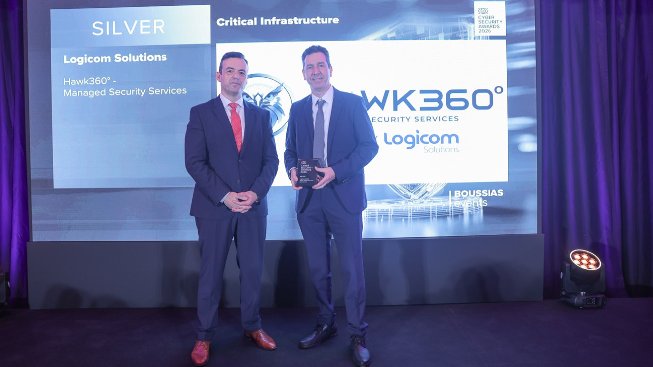 Logicom Solutions - Αργυρό Βραβείο στα Boussias Cyber Security Awards 2026, για τις υπηρεσίες Hawk360°
