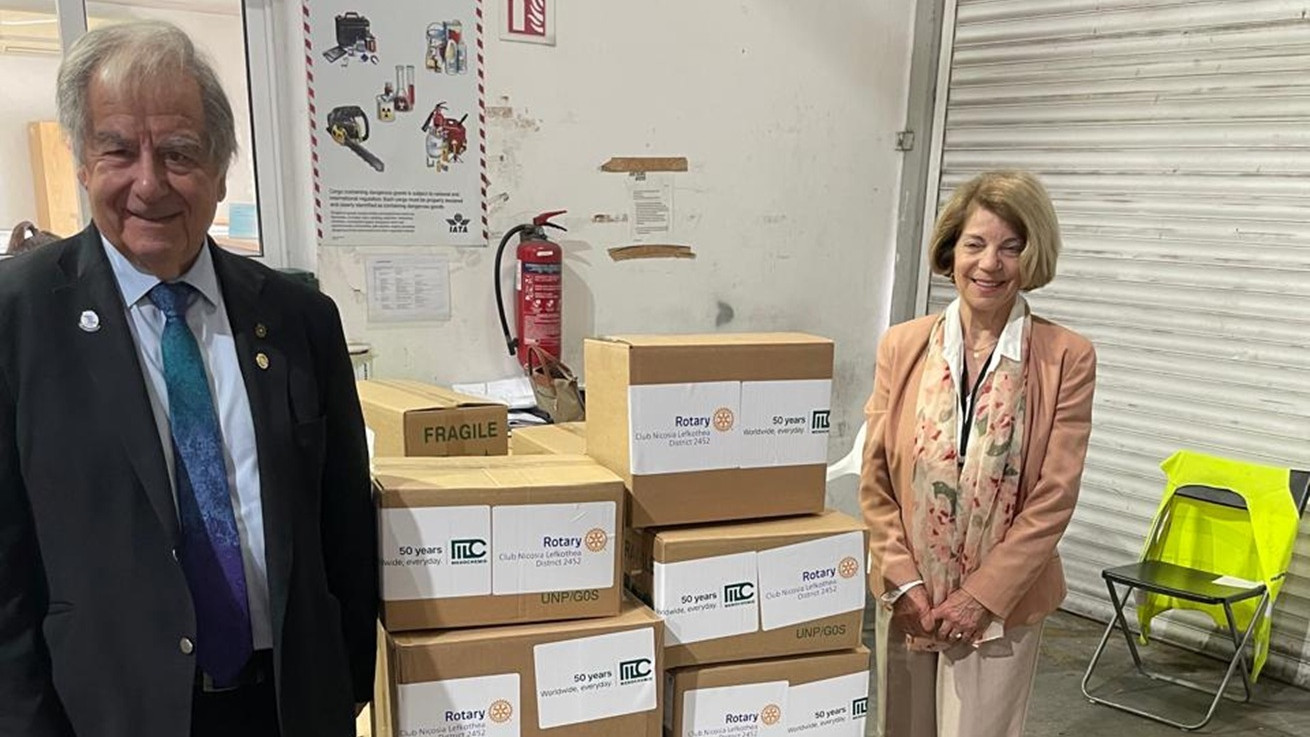 Ο Ροταριανός Όμιλος Λευκωσίας Λευκοθέα αποστέλλει  ανθρωπιστική βοήθεια στον Λίβανο