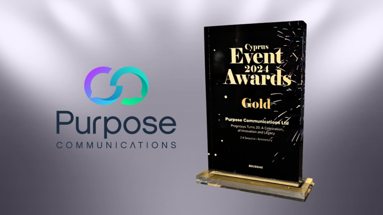Χρυσή διάκριση για την Purpose Communications στα Cyprus Event Awards