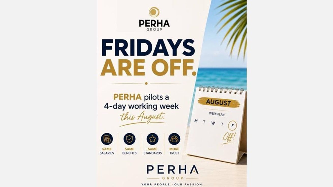 Η PERHA Group δοκιμάζει την τετραήμερη εργασία, επενδύοντας στην  εμπιστοσύνη και την ευημερία των ανθρώπων της
