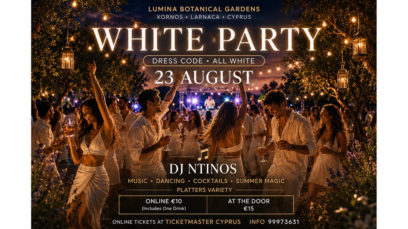Το πρώτο White Party στην ορεινή Λάρνακα έρχεται στο Lumina Botanical Gardens