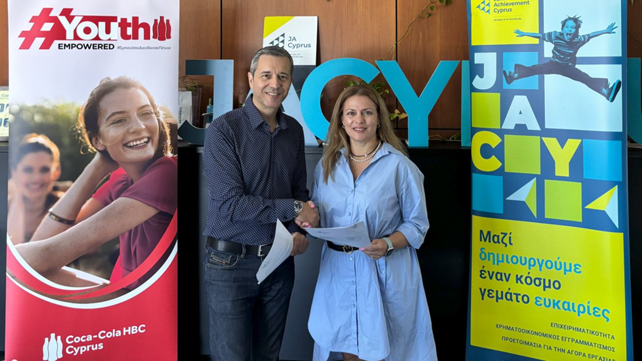 Η Coca-Cola HBC Κύπρου και το  Junior Achievement Cyprus ανανεώνουν τη συνεργασία τους