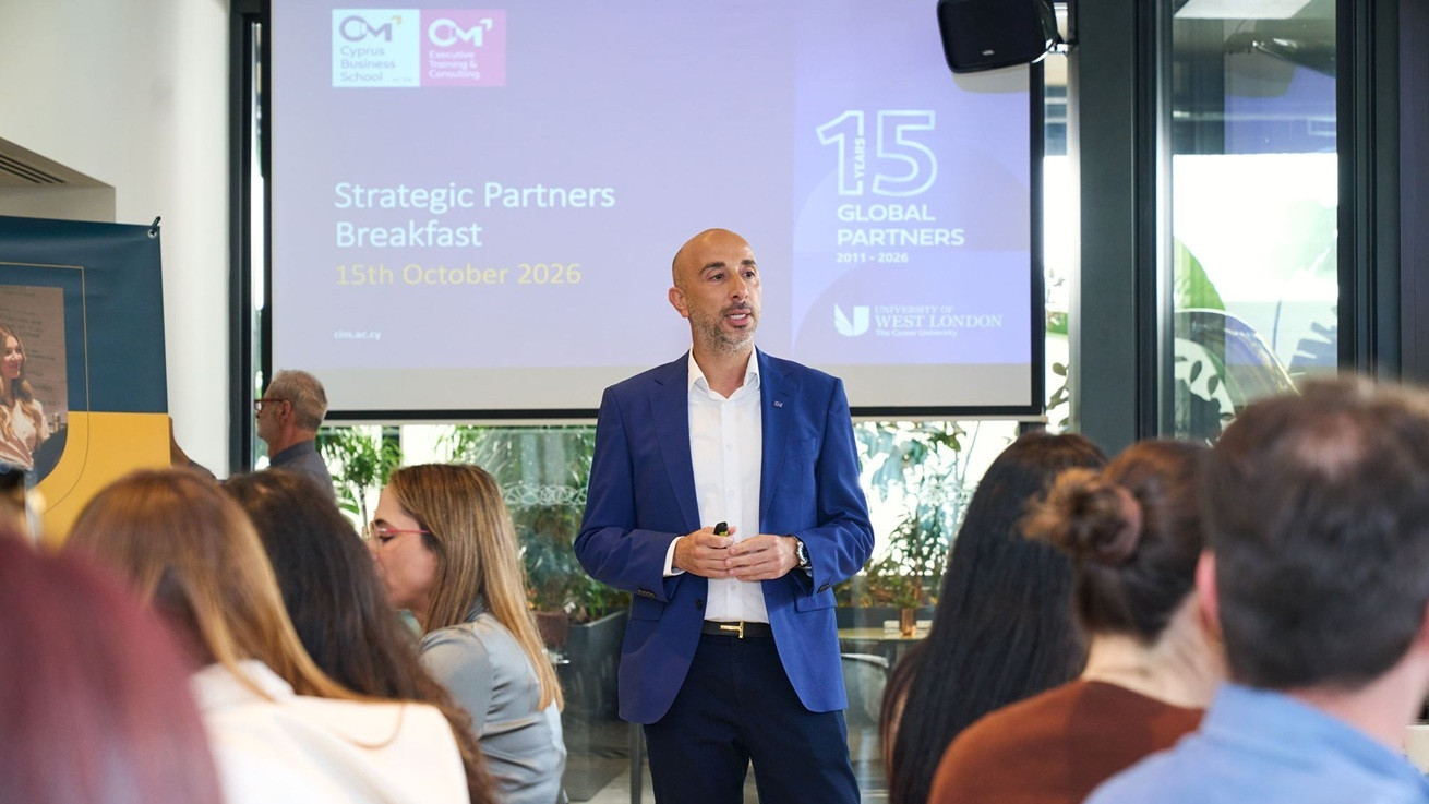 To CIM-Cyprus Business School  διοργάνωσε  το 17ο Business Breakfast για τους Στρατηγικούς Συνεργάτες του