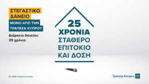 Τράπεζα Κύπρου: Πρωτοπορεί ξανά με σταθερό επιτόκιο για 25 χρόνια