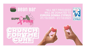 Το Bean Bar δίπλα στη Europa Donna Κύπρου για τον μήνα ενημέρωσης για τον καρκίνο του μαστού