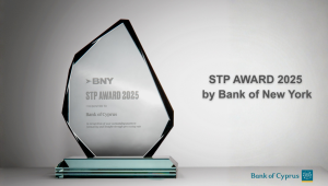 Η Bank of New York απένειμε στην Τράπεζα Κύπρου το “STP AWARD 2025”