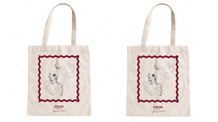 Costa Coffee: 500 limited edition tote bags by Έφη Παπαϊωάννου γεμάτες αγάπη για τα παιδιά του Παιδονευρολογικού του Μακάρειου