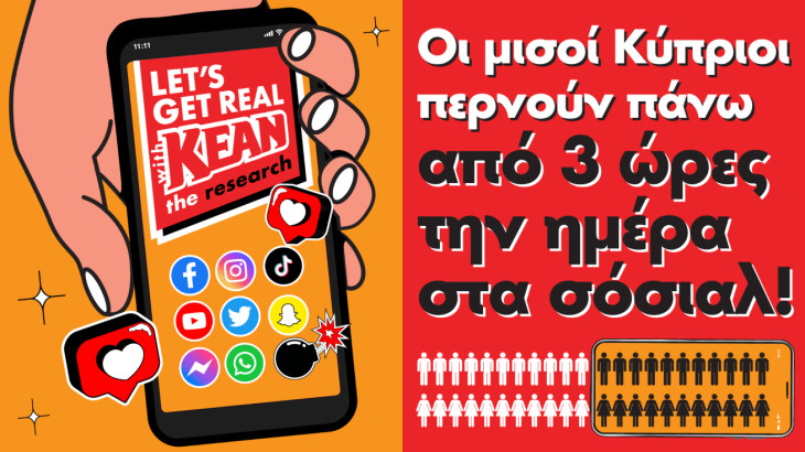 Let’s Get Real by KEAN: Οι μισοί Κύπριοι περνούν πάνω από τρεις ώρες την ημέρα στα σόσιαλ!