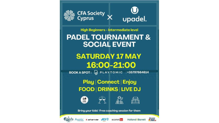 Finance Meets Sport: Ο CFA Cyprus Παίζει Δυνατά… με Padel