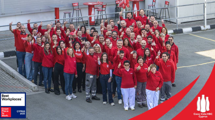Η Coca-Cola HBC Κύπρου διακρίνεται για ακόμη μία χρονιά ως Great Place to Work – Μια ομάδα που αναπτύσσεται και κερδίζει