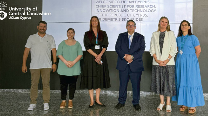 Επίσκεψη του Επικεφαλής Επιστήμονα για Έρευνα, Καινοτομία και Τεχνολογία της Κυπριακής Δημοκρατίας στο Πανεπιστήμιο UCLan Cyprus